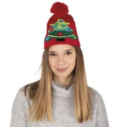 Kerstmuts Kerstboom Met Lichtjes
