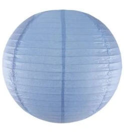 Papieren Bolvormige Lantaarn Blauw 29cm