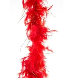 Rode Boa Met Gouden Glitters