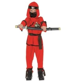 Rood Ninja Warrior Kostuum Voor Kids