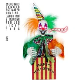 Springende Halloween Clown 37cm