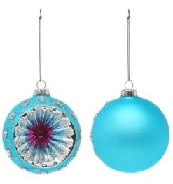 Turquoise Kerstbal