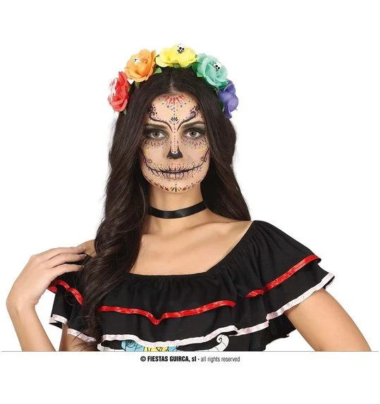 Veelkleurige Bloemhoofdband 1 Veelkleurige Bloemhoofdband