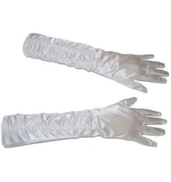 Witte Gestropte Handschoenen