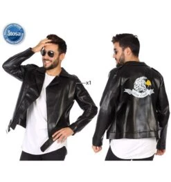 Zwart Namaak Lederen Jaren 60 Jasje