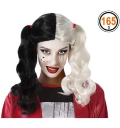 Zwart Witte Pruik Met Staarten